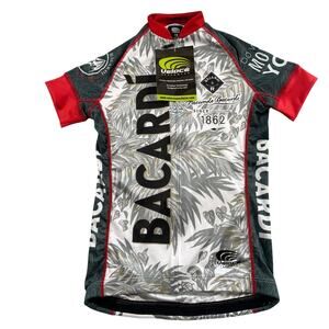 Veloce Speedwear Cycling Jersey Womens XS Gray Red Team Bacardi Tropical Racing